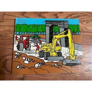 Vintage Puzzle Construction Theme